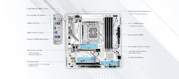 Asrock B760M Pro RS WiFi White