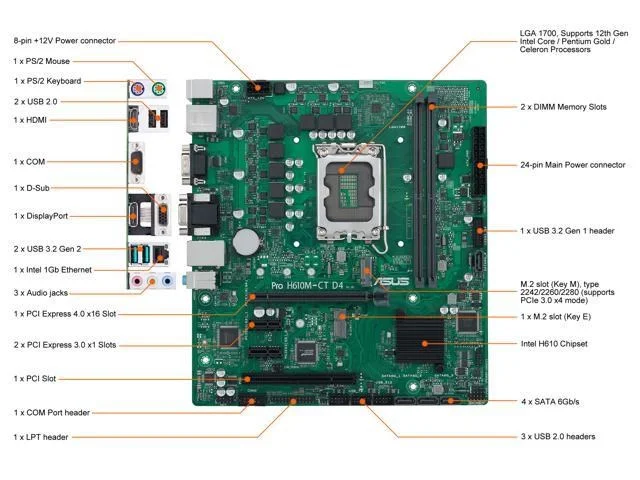 Asus PRO H610M-CT D4-CSM