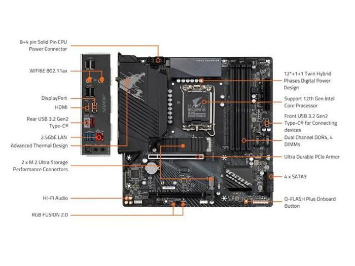 Gigabyte B660M AORUS ELITE AX DDR4