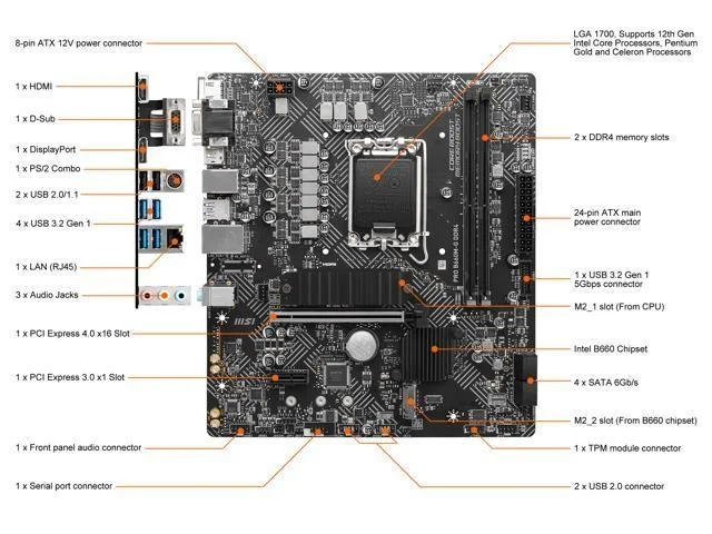 MSI PRO B660M-G DDR4