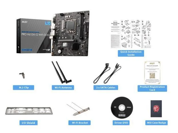 MSI PRO H610M-G WIFI DDR4